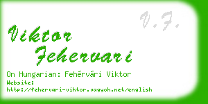 viktor fehervari business card
