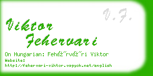 viktor fehervari business card